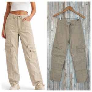 Lioness Khaki Straight-Leg Cargo Pants